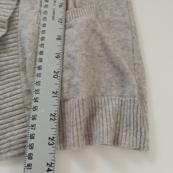 Banana Republic Merino Wool Blend Open Front Cardigan Gray Size Medium - Picture 6 of 7